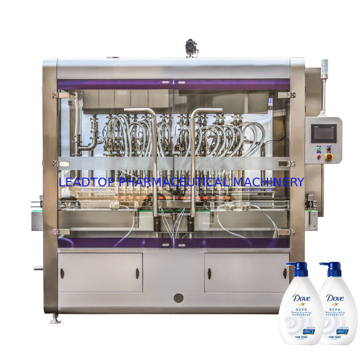 Machine rotative de remplissage de bouteilles liquides avec 16 buses de remplissage 50-5000ml Portée 8 kW alimentation électrique