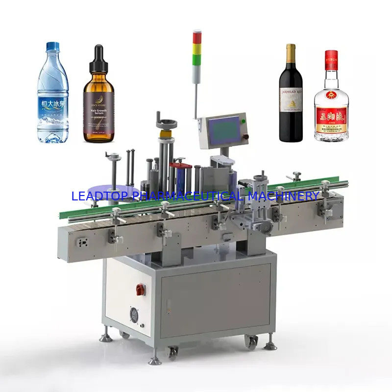 Machine à étiquettes en verre pour bouteilles rondes personnalisable pour le fonctionnement à droite ou à gauche
