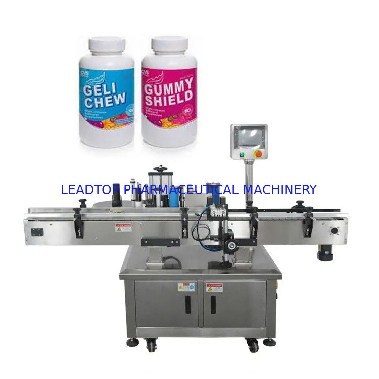 Bouteille ronde Machine d'étiquetage à double face entièrement automatique avec alimentation AC220V 0.5Kw 60HZ