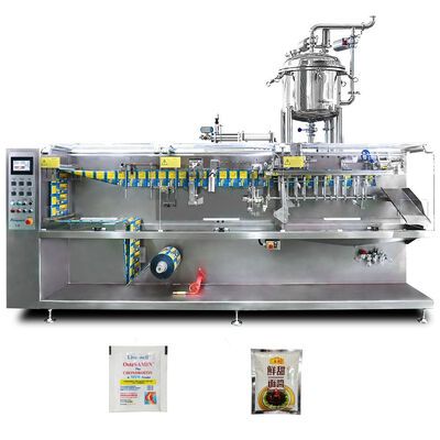 Bon prix Rouleau de film Standup Pouch Top Spout Doypack Remplissage de thé au lait Machine d'emballage multifonctionnelle horizontale en ligne